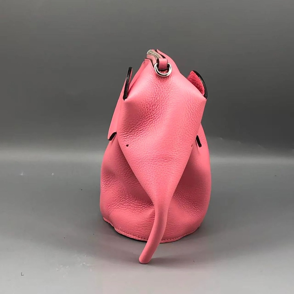 Loewe Elephant Mini Crossbody Bag Pink Leather Sculptural Icon - Picture 3 of 9